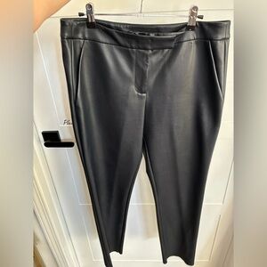 Harvey Faircloth black faux leather pants size 10